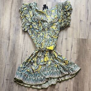 Floral Dress with Ruffle Details